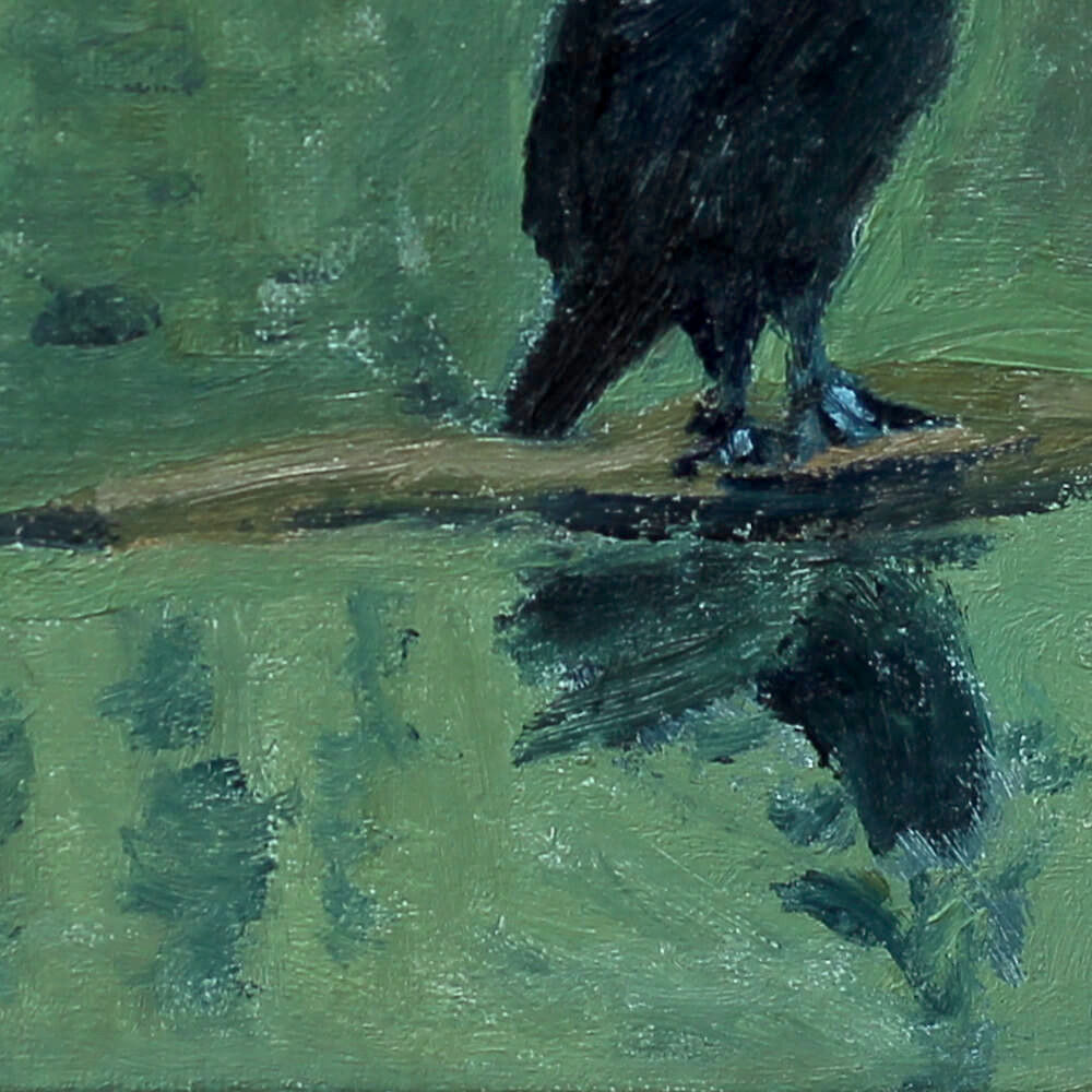 "Cormorant at Rest" Original Oil Painting