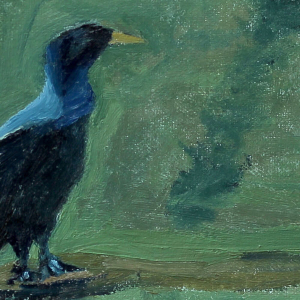 "Cormorant at Rest" Original Oil Painting