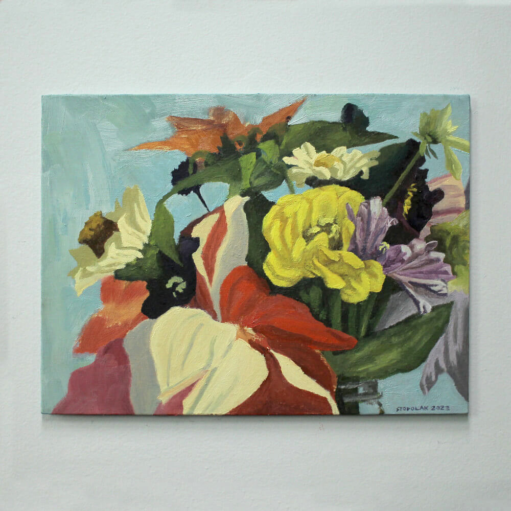 "Karin's Flowers" Original Oil Painting