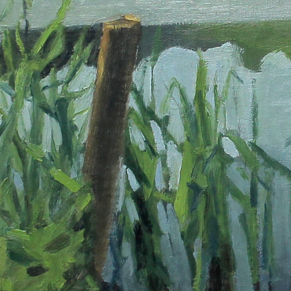 "Grenadier Pond through the Reeds" Original Oil Painting