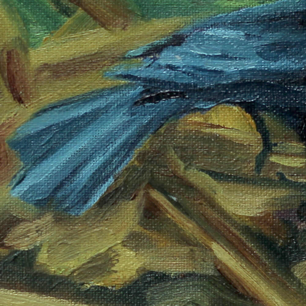 "Red-winged Blackbird" Original Oil Painting